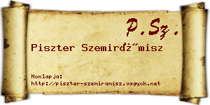 Piszter Szemirámisz névjegykártya